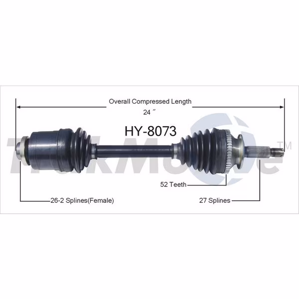 Cv Axle Shaft, Hy-8073